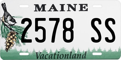 ME license plate 2578SS