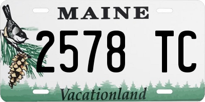 ME license plate 2578TC