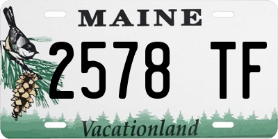 ME license plate 2578TF