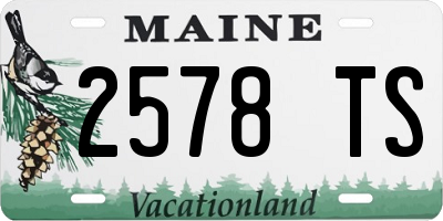 ME license plate 2578TS