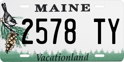 ME license plate 2578TY