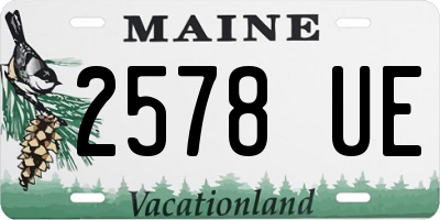 ME license plate 2578UE