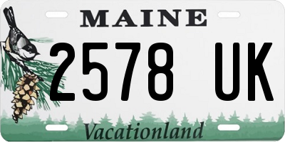 ME license plate 2578UK