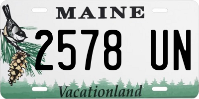 ME license plate 2578UN
