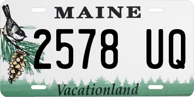 ME license plate 2578UQ