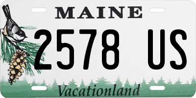 ME license plate 2578US