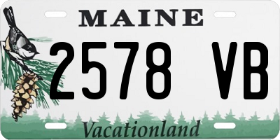 ME license plate 2578VB