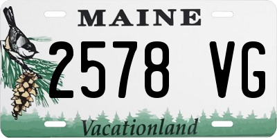 ME license plate 2578VG