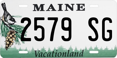 ME license plate 2579SG