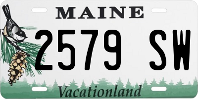 ME license plate 2579SW