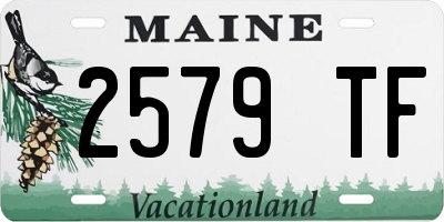 ME license plate 2579TF