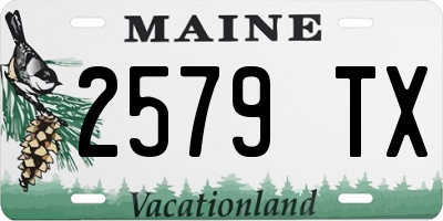 ME license plate 2579TX