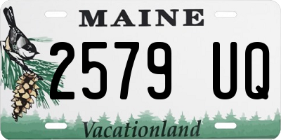 ME license plate 2579UQ