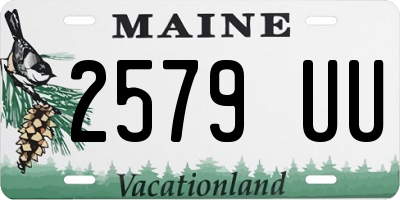 ME license plate 2579UU
