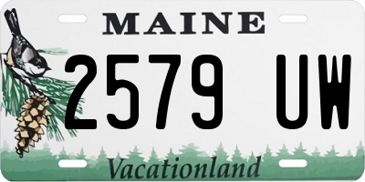 ME license plate 2579UW