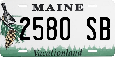 ME license plate 2580SB