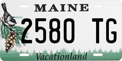 ME license plate 2580TG