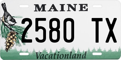 ME license plate 2580TX