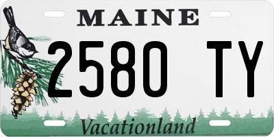 ME license plate 2580TY