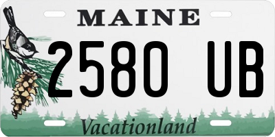 ME license plate 2580UB