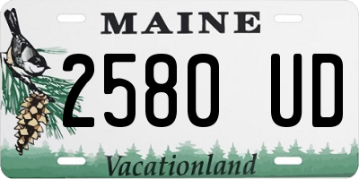 ME license plate 2580UD