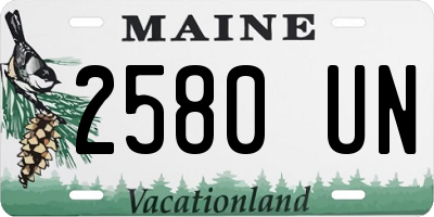 ME license plate 2580UN