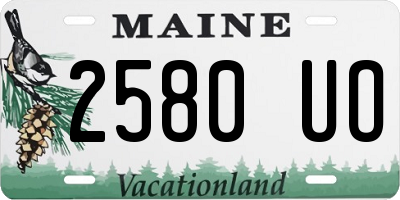 ME license plate 2580UO