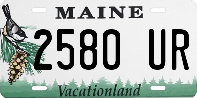 ME license plate 2580UR