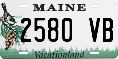 ME license plate 2580VB