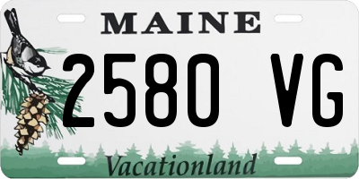 ME license plate 2580VG