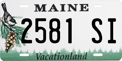 ME license plate 2581SI