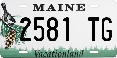 ME license plate 2581TG