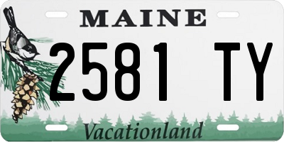 ME license plate 2581TY