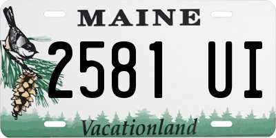 ME license plate 2581UI