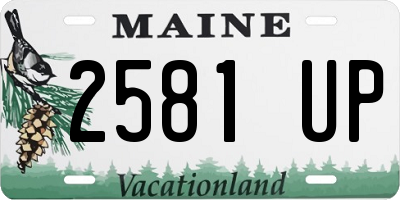 ME license plate 2581UP