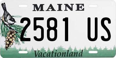 ME license plate 2581US