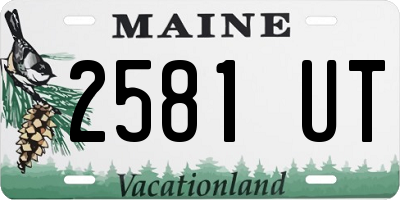 ME license plate 2581UT