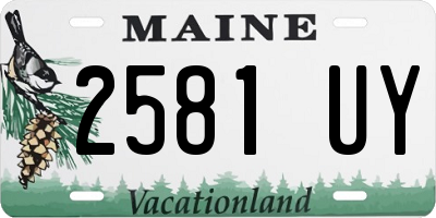 ME license plate 2581UY