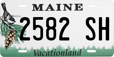 ME license plate 2582SH