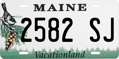 ME license plate 2582SJ