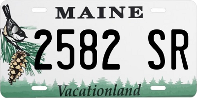ME license plate 2582SR