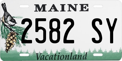 ME license plate 2582SY