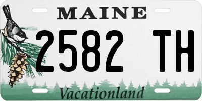 ME license plate 2582TH