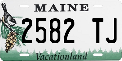 ME license plate 2582TJ