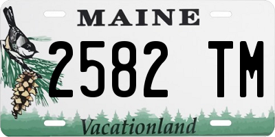 ME license plate 2582TM