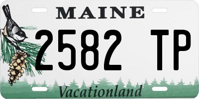 ME license plate 2582TP