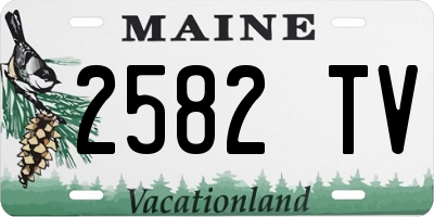 ME license plate 2582TV