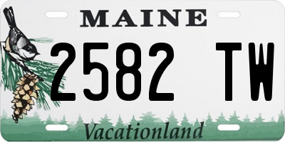 ME license plate 2582TW