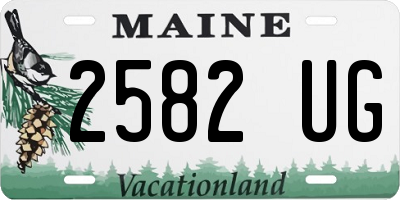 ME license plate 2582UG