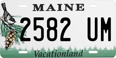ME license plate 2582UM